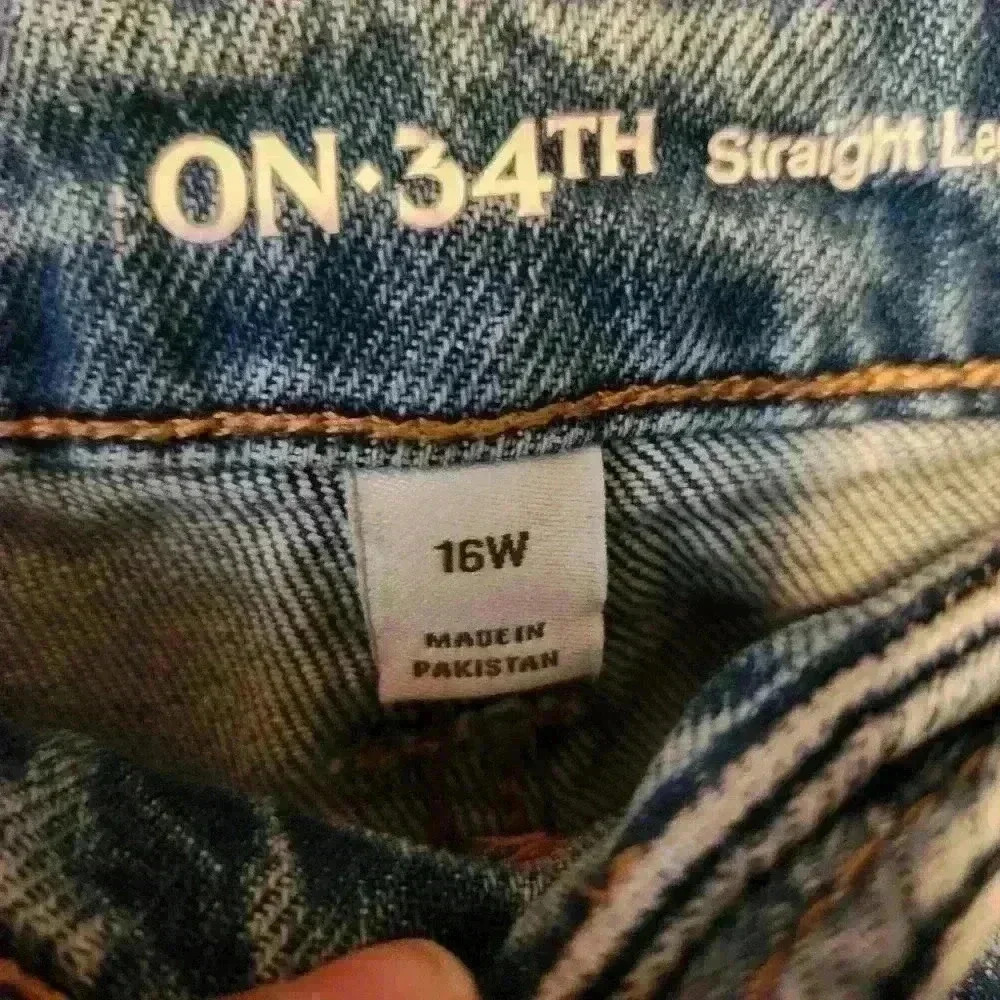 On 34th straight leg denim jeans size 16W blue - Picture 3 of 4